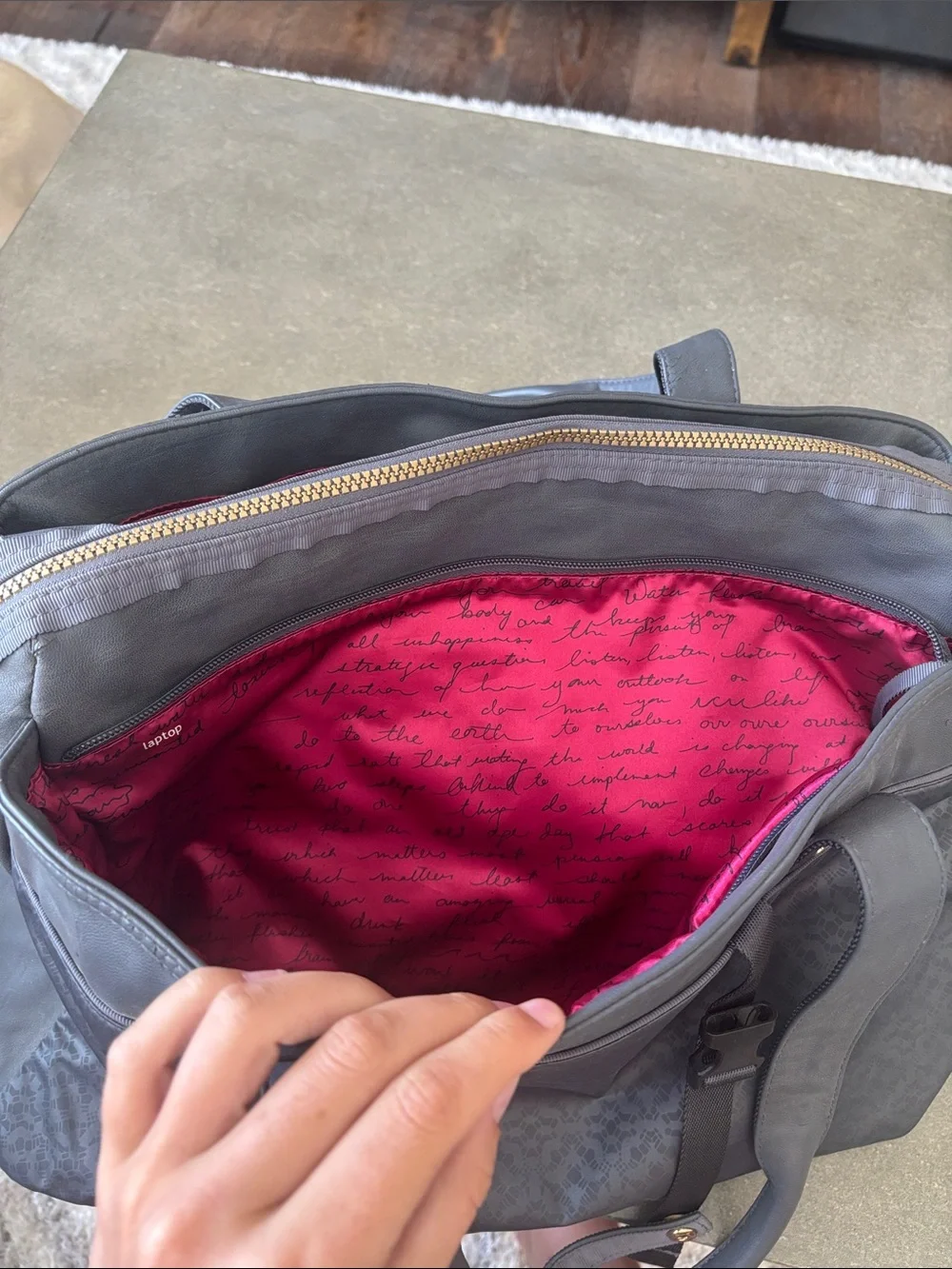 lululemon athletica Gray Duffel Tote